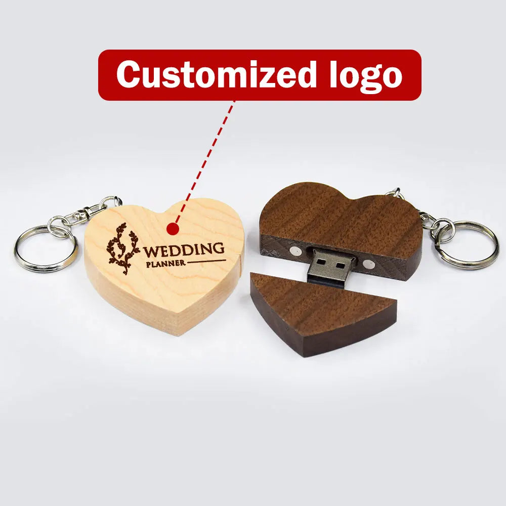 Custom Logo Wooden USB Flash Drive 4–64GB | Bulk 10/30/50 Pcs Custom USB Flash Drive PRIMED