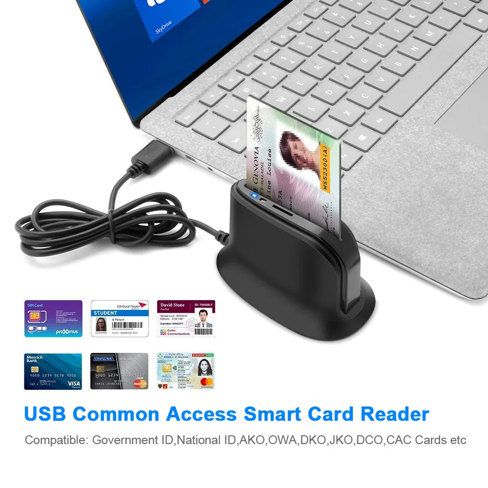 UTHAI CR812 USB Smart Card Reader – ATM, IC, ID, CAC & TF USB Card Reader PRIMED