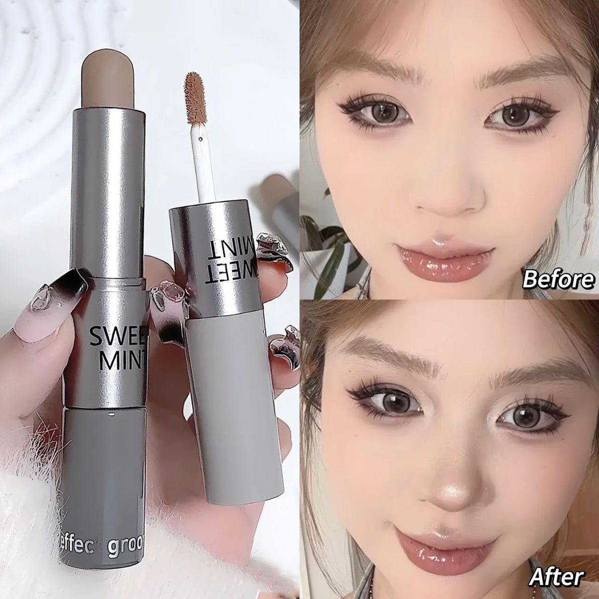 2-in-1 Contour & Concealer Stick – Waterproof Matte Makeup