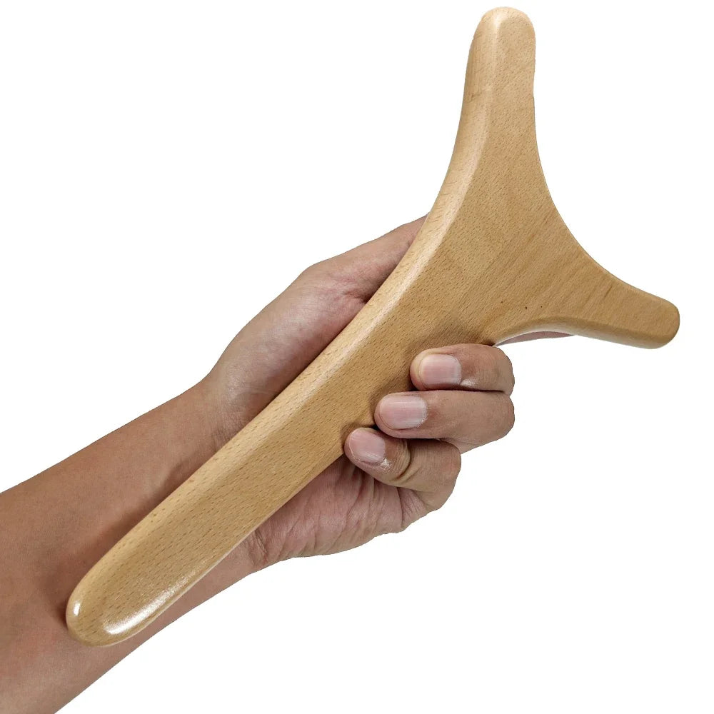 Wood Gua Sha Body Massage Tool – Sculpting & Muscle Roller Wood Massage Tool PRIMED