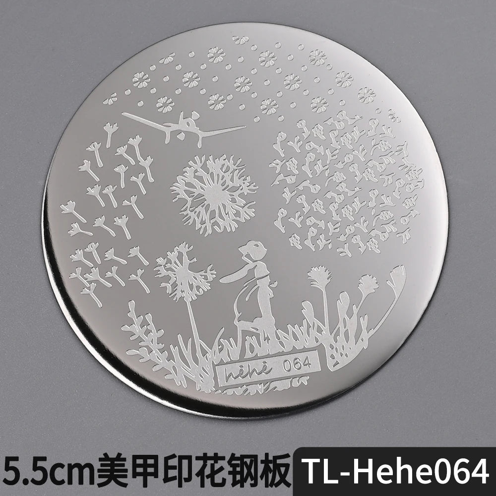 Nail Stamping Plate 5.5cm – Butterfly Flower Lace Stencil