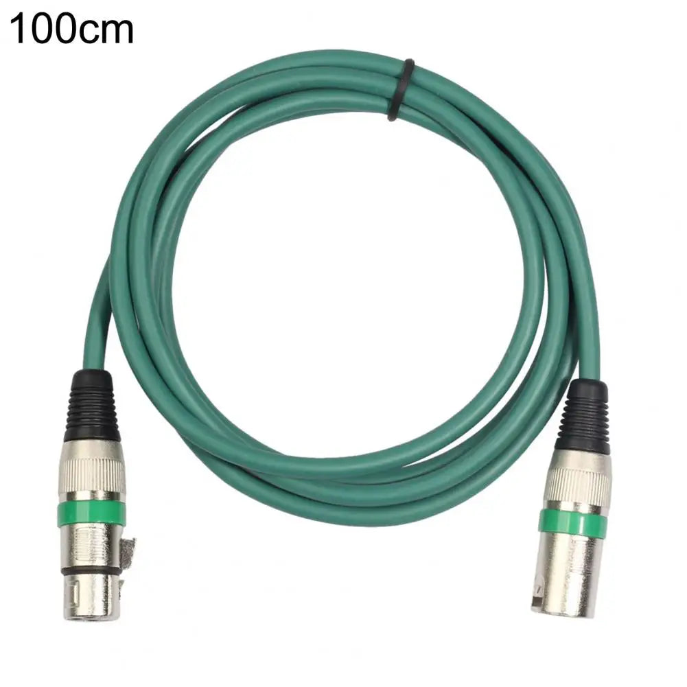 XLR Male to Female Shielded Audio Cable 100/180cm | Mic Cord XLR Audio Cable PRIMED Green 100cm