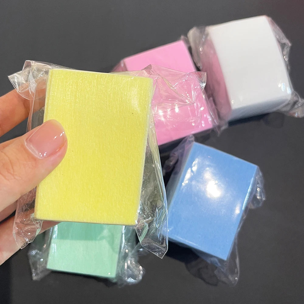 100Pcs Lint-Free Nail Wipes for UV Gel Polish Removal – 5 Colors