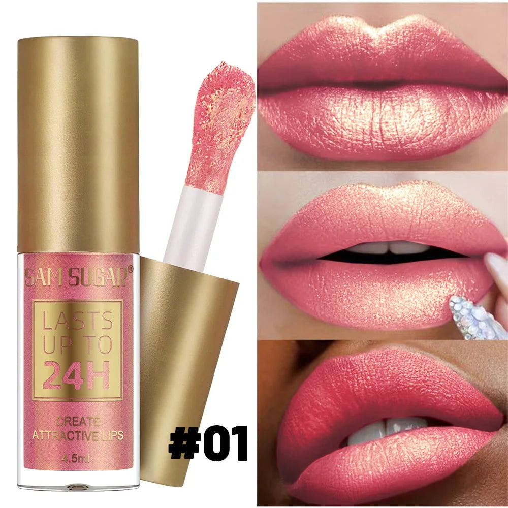 SAM SUGAR Chameleon Lip Gloss 6 Colors Pearl Waterproof