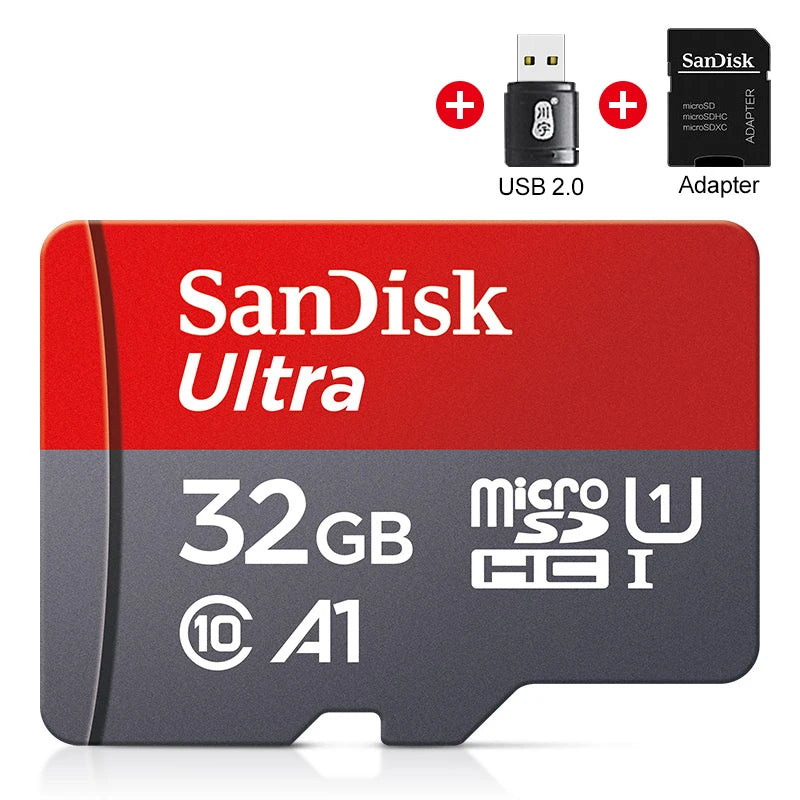 SanDisk Micro SD Card 32–256GB Class 10 UHS-1 + Card Reader Micro SD Card PRIMED 32 GB