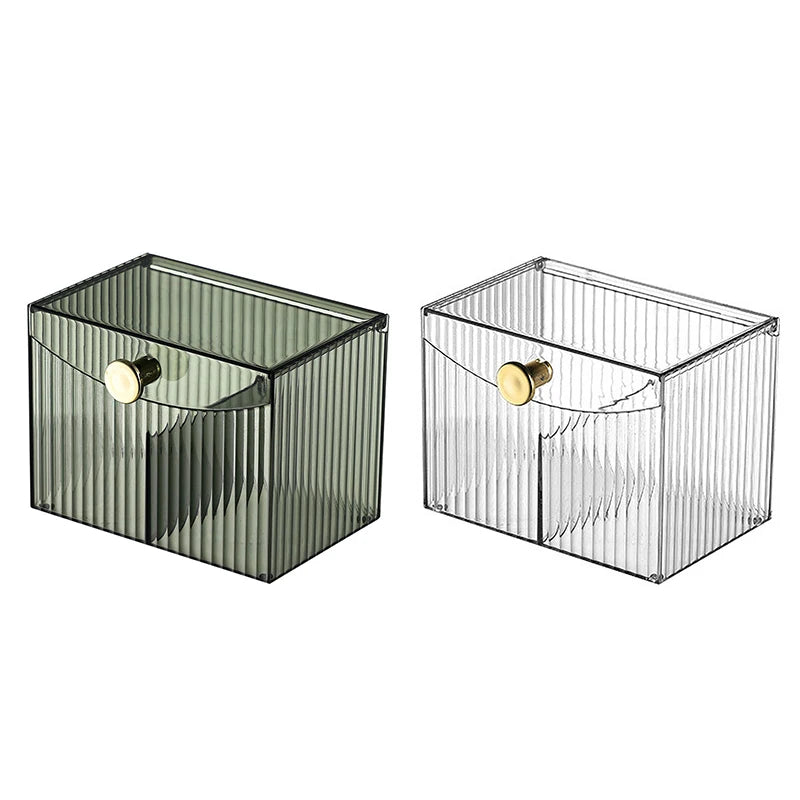 Transparent Dust-Proof Cotton Swab & Makeup Organizer Box