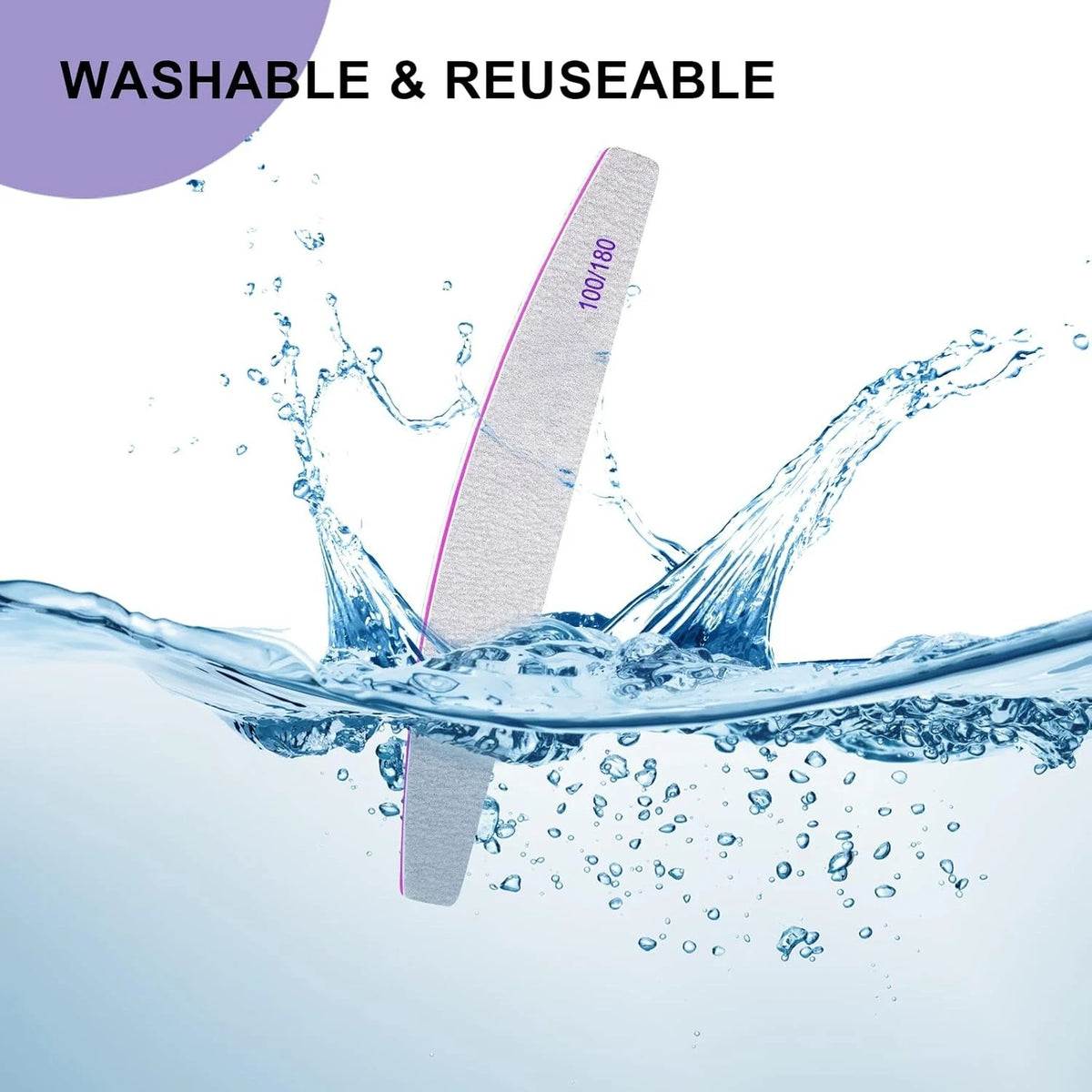 Professional Nail Files 10/25 Pcs Double Sided Emery Board 100/180 Grit