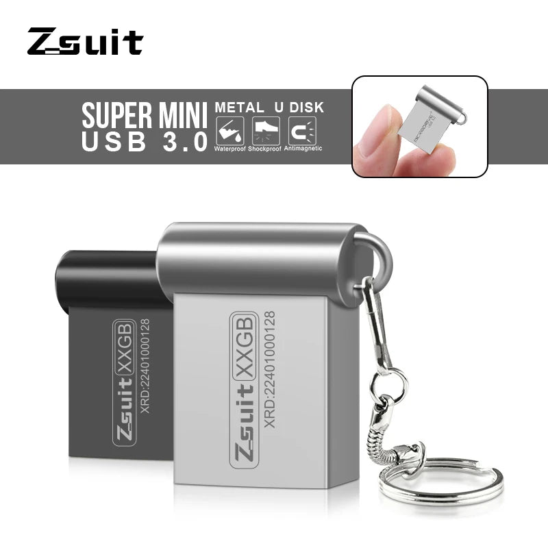 Z-suit USB 3.0 Flash Drive 16GB–128GB | Fast Metal Pendrive