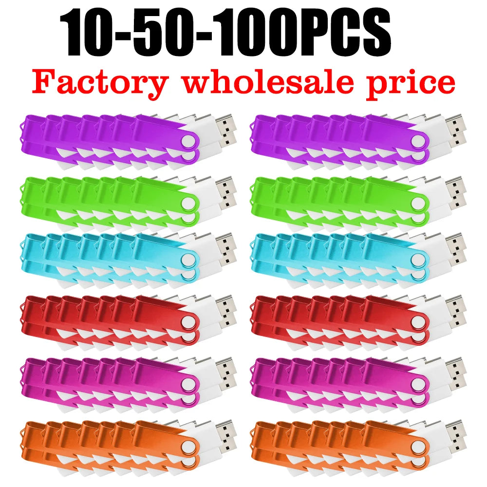 Custom Logo USB 2.0 Flash Drive 4–64GB | Bulk 10/50/100 Pcs USB Flash Drive PRIMED