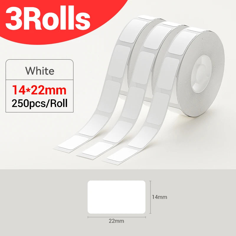 Niimbot Waterproof Label Rolls for D11 D110 D101 H1S Printer Thermal Label Rolls PRIMED 3Rolls 14x22mm