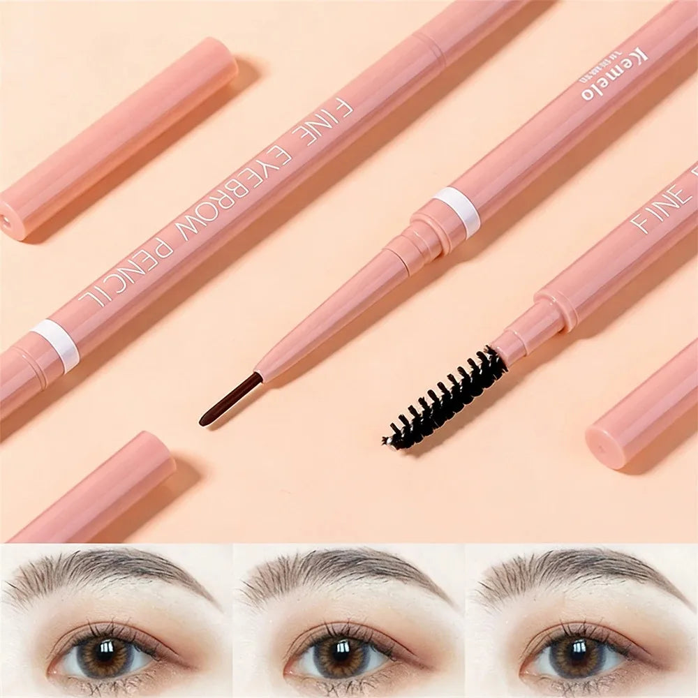 1.5mm Ultra-Fine Waterproof Eyebrow Pencil with Spoolie Brush