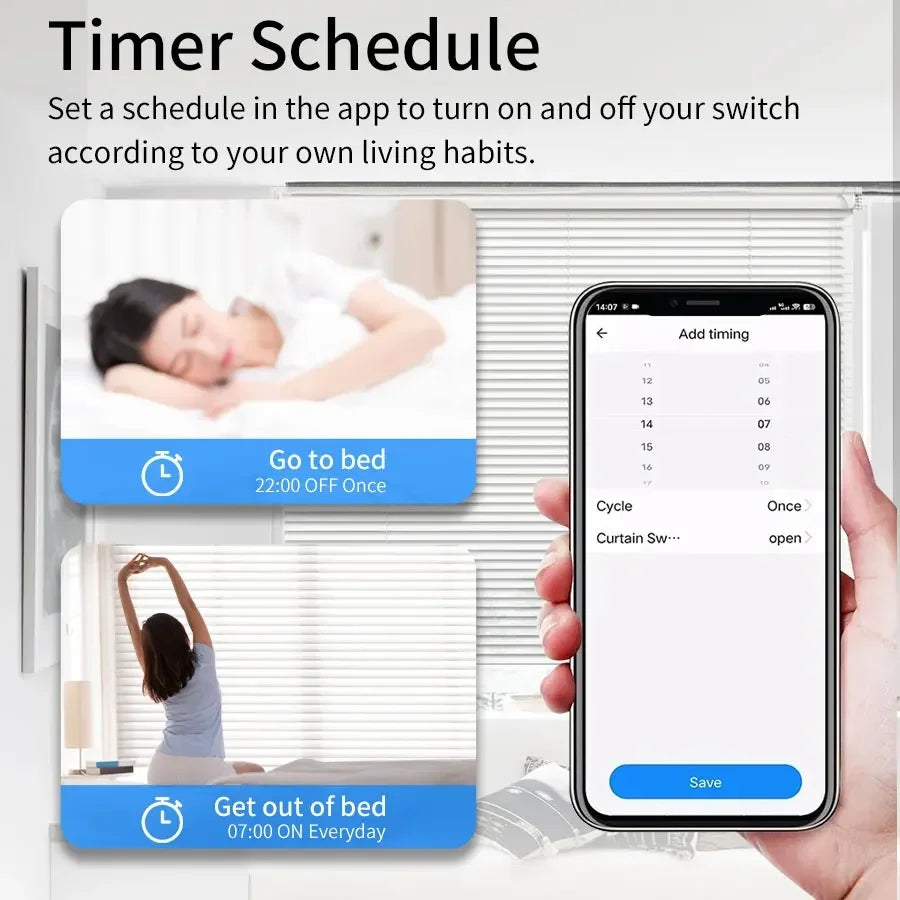 Tuya WiFi Zigbee Smart Curtain Switch Module | Alexa Google Smart Curtain Switch PRIMED
