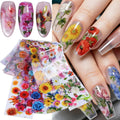 10-Sheet Floral Nail Foil Transfer Stickers – DIY Manicure