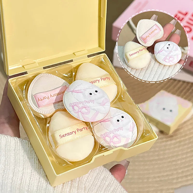 Mini Finger Makeup Puff Set 5pcs – Soft Velvet Beauty Sponges Makeup Sponge Set PRIMED