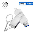 2-in-1 USB-C & USB 3.0 Metal Flash Drive 8GB–128GB USB Flash Drive PRIMED 16 GB white usb 3.0