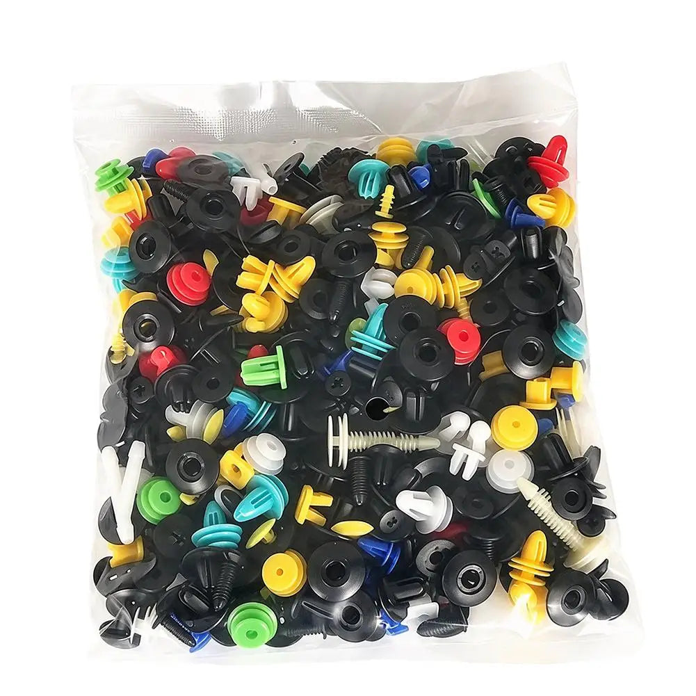 Universal Car Bumper Clips & Push Rivets Assortment – 100/200/500