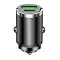 100W PD QC3.0 Mini Car Charger USB-C + USB Pull Ring Fast Car Phone Charger PRIMED Black