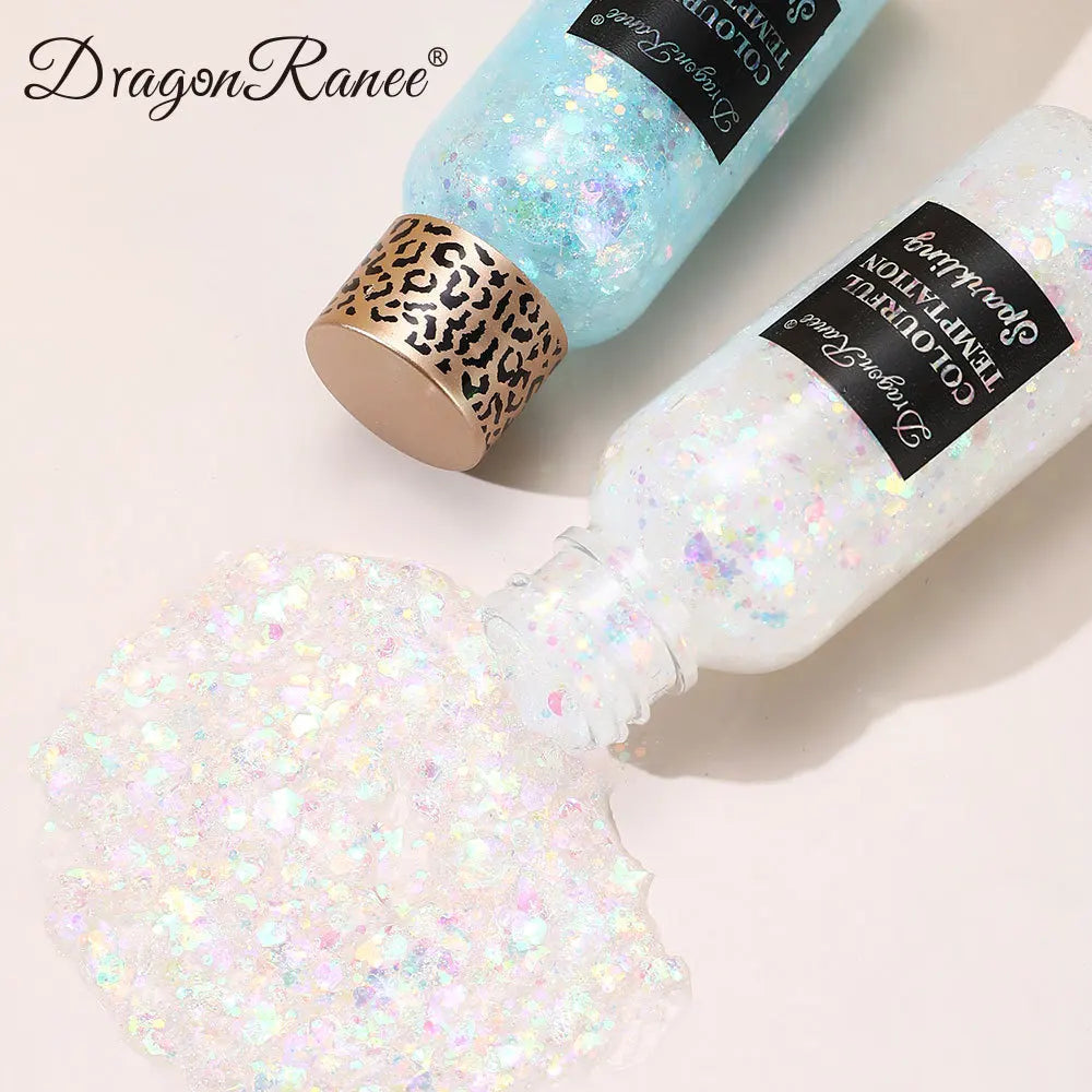 Diamond Glitter Gel – Face Body Eye Nail Hair Makeup | 12 Colors Body Glitter Gel PRIMED