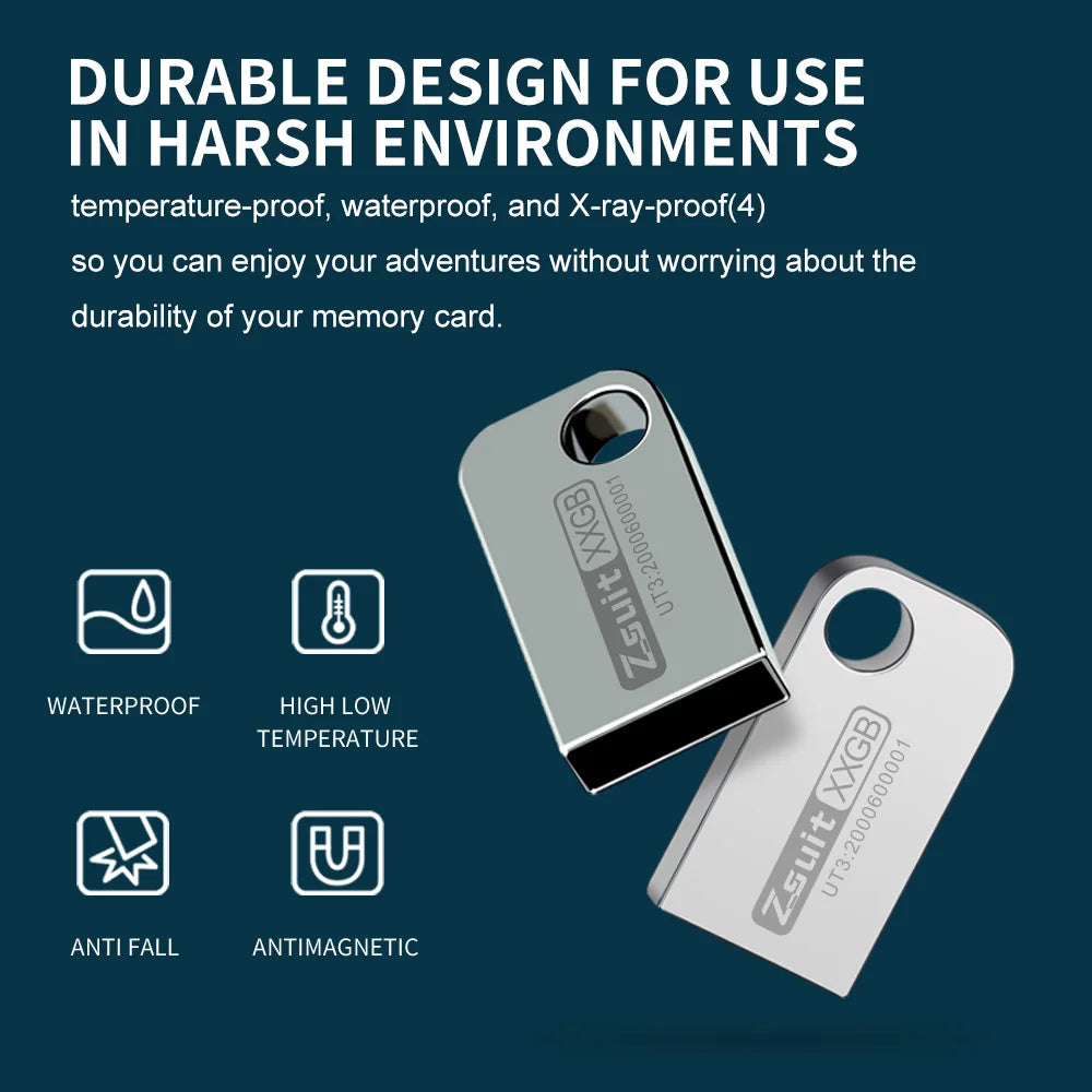 Mini Metal USB 3.0 Flash Drive 4GB–128GB | High-Speed Pen Drive USB Flash Drive PRIMED