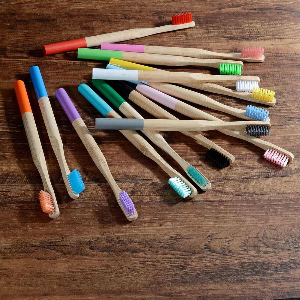 10-Pack Bamboo Toothbrush Medium Bristles | Eco Plastic-Free