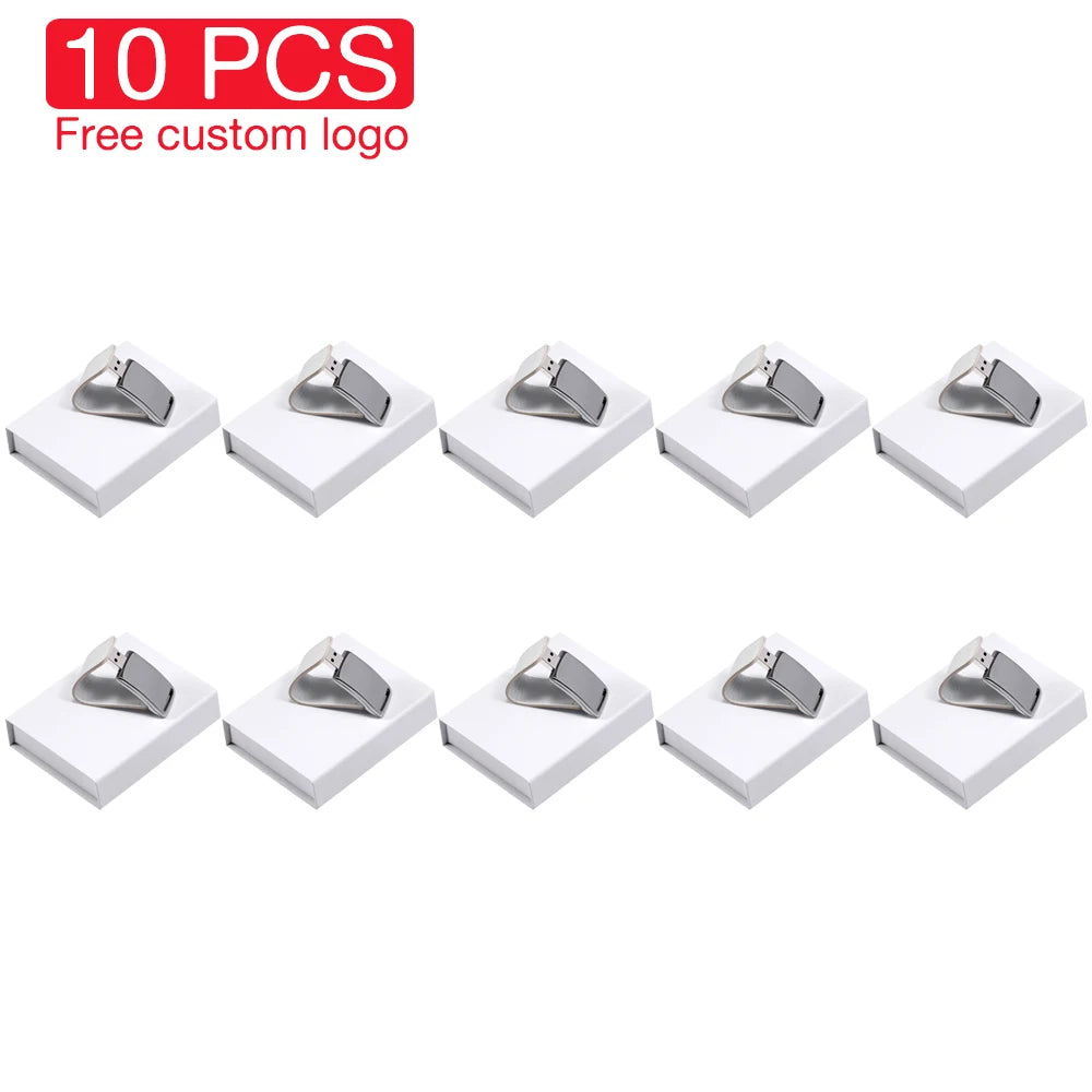 10-Pack Custom Logo Leather USB Flash Drives 16GB 64GB Gifts USB Flash Drive PRIMED 128GB USB AND BOX CN