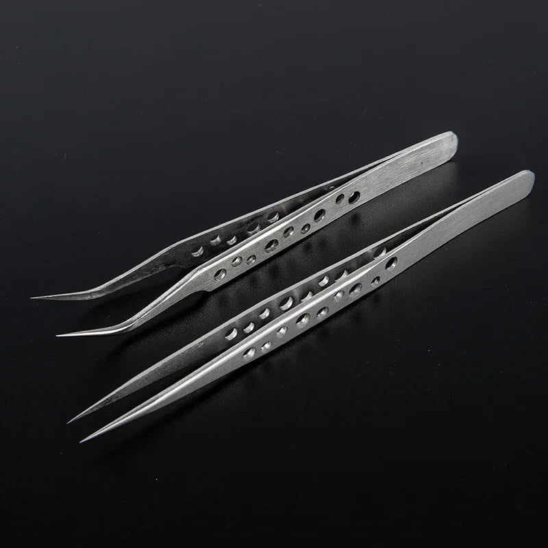 ESD Anti-Static Stainless Steel Tweezers – Industrial Grade