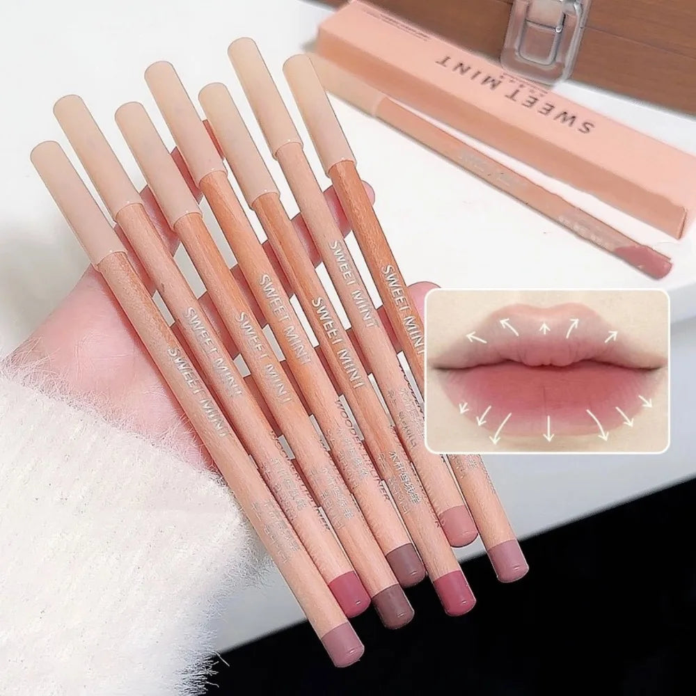 Velvet Matte Lip Liner Pencil – Waterproof Nude Contour Lip Liner Pencil PRIMED