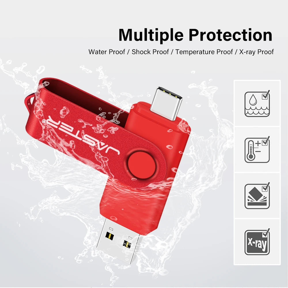 30-Pack 2-in-1 Type-C USB Flash Drive 360° Rotate 16–128GB USB Flash Drive PRIMED