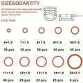 351-Pc Silicone O-Ring Set – 10 Sizes, Oil & Heat Resistant