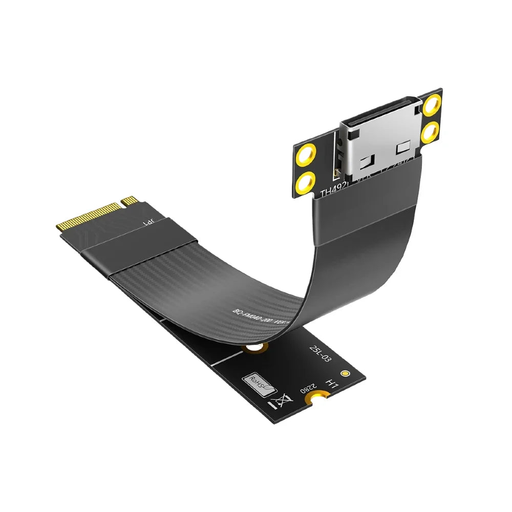 TISHRIC M.2 NVMe to Oculink SFF-8612 PCIe 4.0 Gen4 Cable PCIe Extension Cable PRIMED