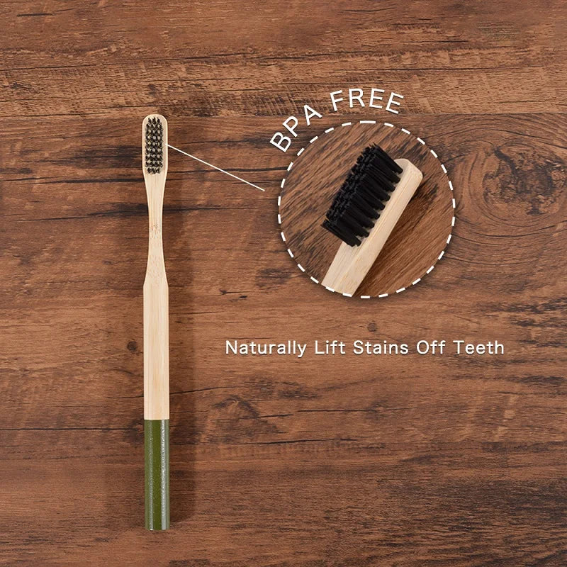 10-Pack Bamboo Toothbrush Medium Bristles | Eco Plastic-Free Bamboo Toothbrush PRIMED