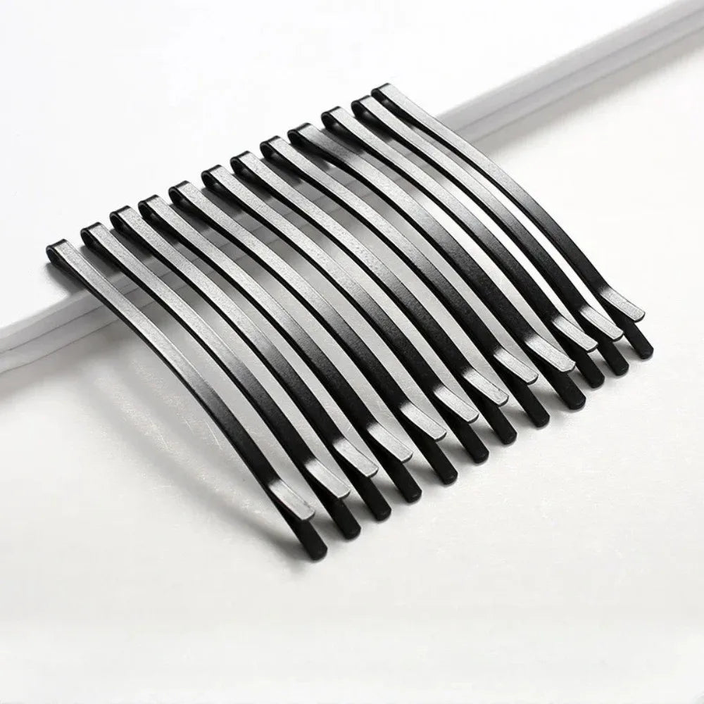 Metal Black BB Hair Clips Arc Barrette – 6 or 12 Pack Hair Clips PRIMED