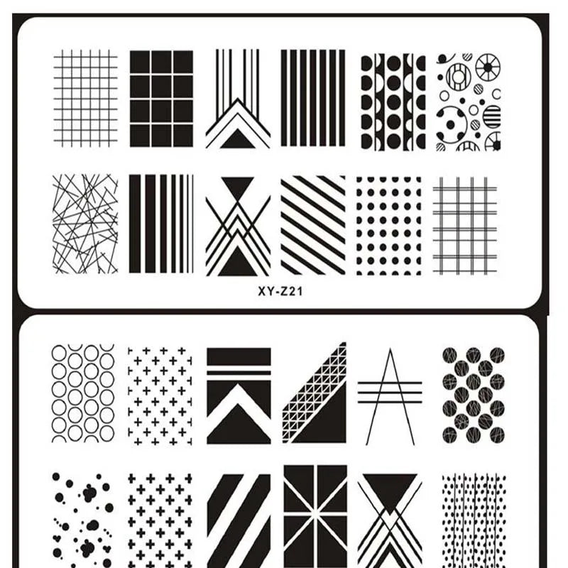 MAFANAILS Nail Art Stamping Plate – Multi-Design Stencil XY-Z Nail Stamping Plate PRIMED