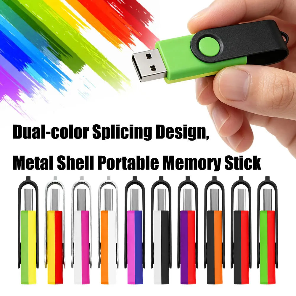 100-Pack Custom Logo Metal USB 2.0 Flash Drive 128MB–128GB Custom USB Flash Drive PRIMED