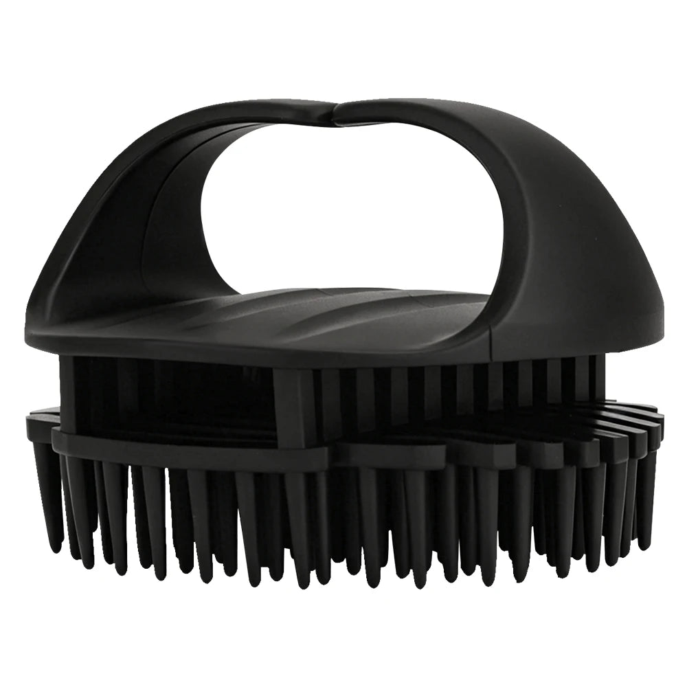 Silicone Scalp Massager Arch Handle – Detangling Comb Scalp Massager Comb PRIMED black