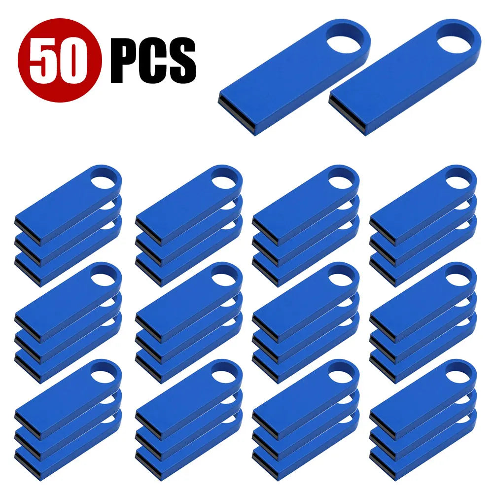 50-Pack Gold Key USB Flash Drives | Custom Logo 4GB–128GB USB Flash Drive PRIMED 4GB Blue China Mainland