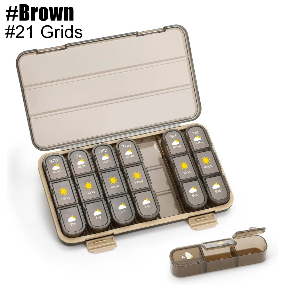 Weekly Pill Organizer 3–4x Daily | 7-Day 28-Compartment Box