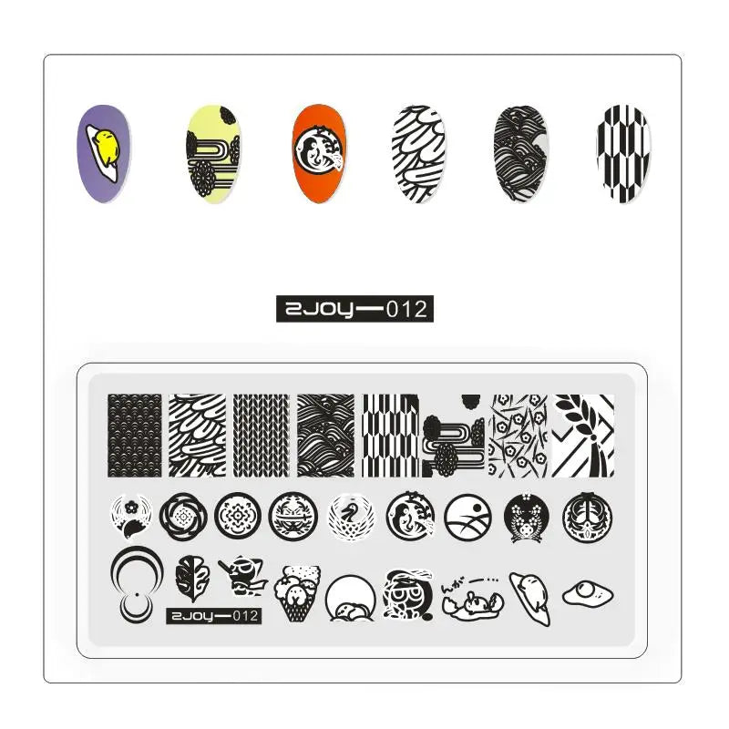 Nail Art Stamping Plate 6×12cm – Cactus Floral & Animal Designs Nail Stamping Plate PRIMED Zjoy12