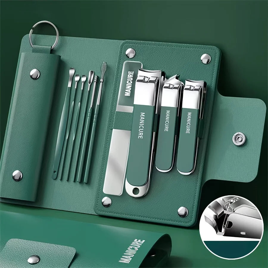 Stainless Steel Nail Care Kit – Manicure & Pedicure Set + Case Nail Care Kit PRIMED 10pcs set