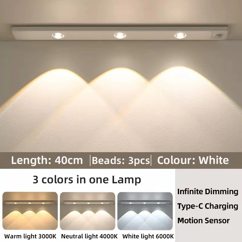 USB Rechargeable Motion Sensor LED Cabinet Light – 4 Sizes