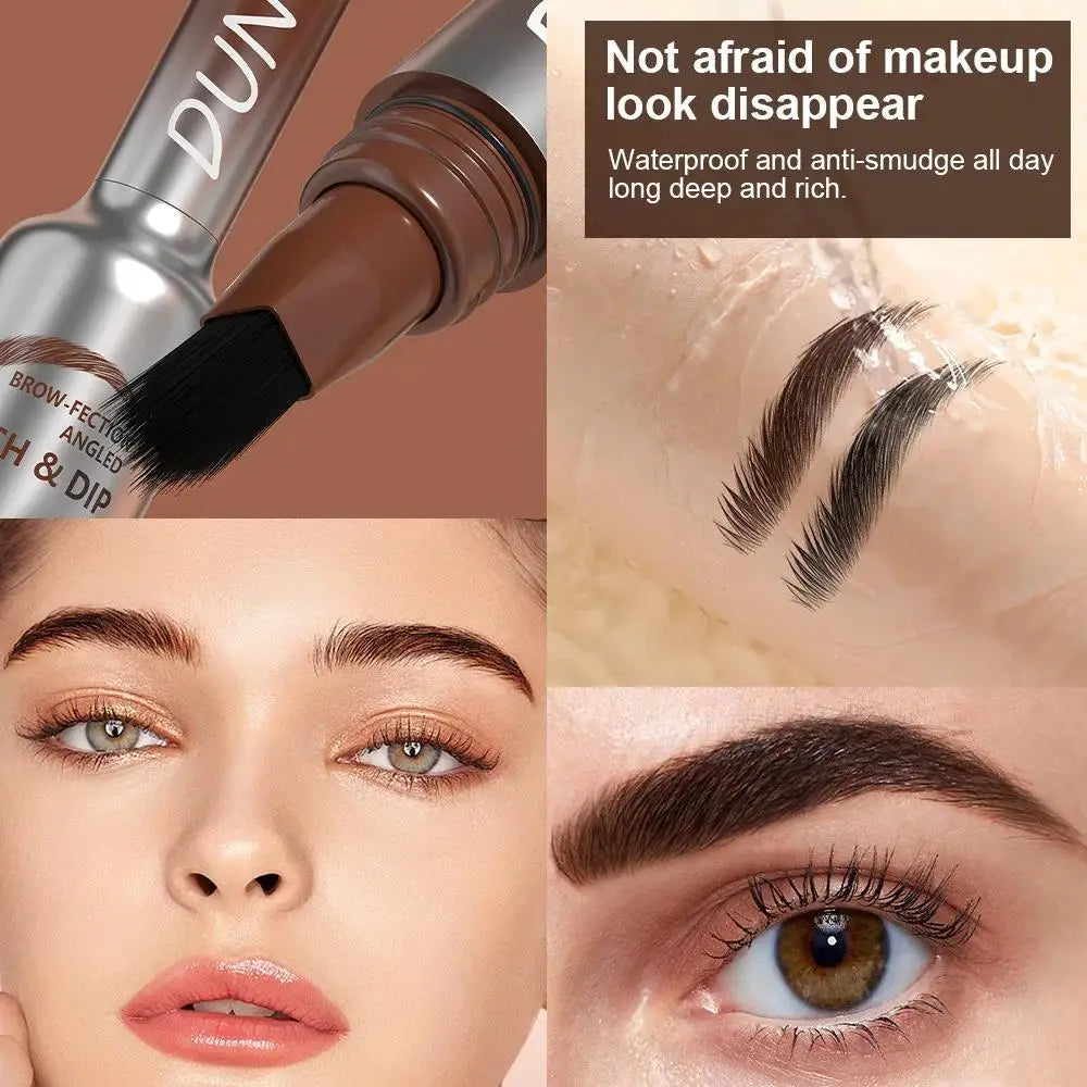 DUNUF Waterproof Eyebrow Pencil – 2 Color Long-Lasting Brow Eyebrow Pencil PRIMED