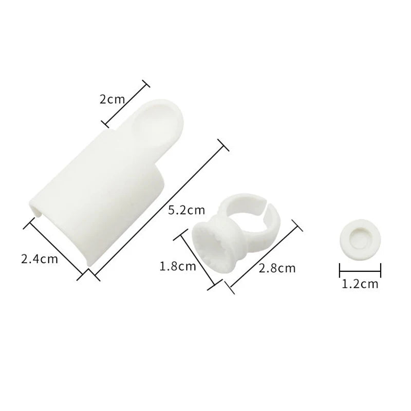 Eyelash Extension Glue Ring & U-Shaped Root Divider Set Lash Extension Tools PRIMED