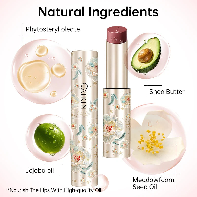 CATKIN Glossy Lip Balm – 12H Hydrating Tinted Lipstick Glossy Lip Balm PRIMED