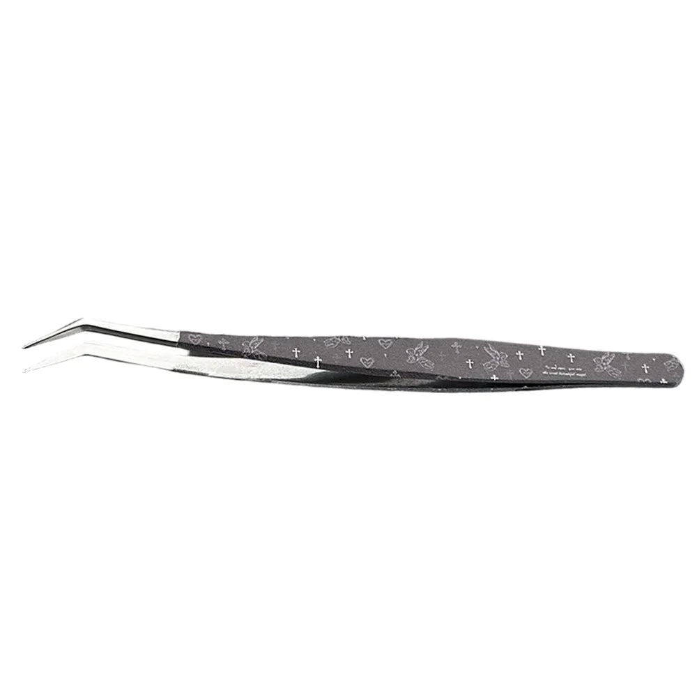 Curved False Eyelash Tweezers – Anti-Static Stainless Steel Eyelash Tweezers PRIMED Style 5