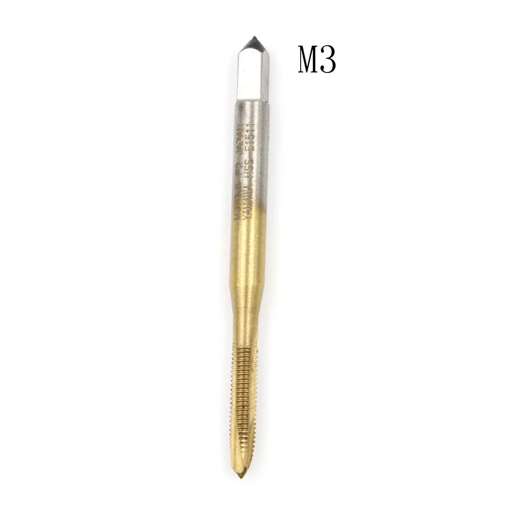 HSS Titanium Spiral Thread Tap Set M2–M8 Right Hand 3 Flute