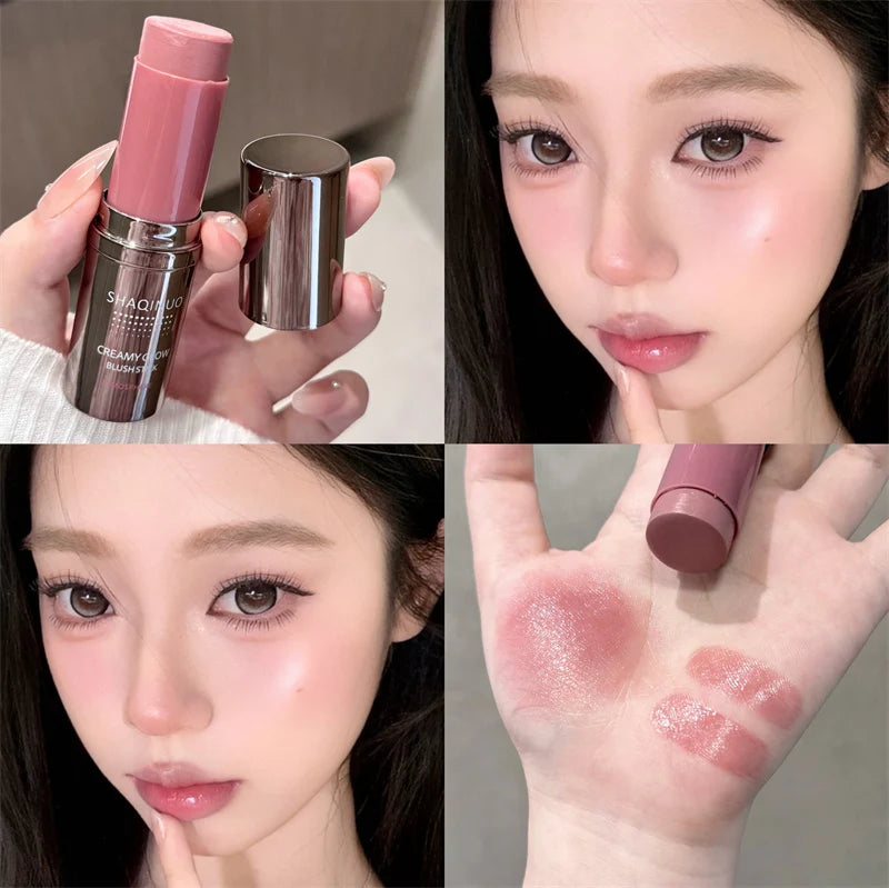 SHAQINUO Velvet Blush Stick – Matte Cream Cheek Tint