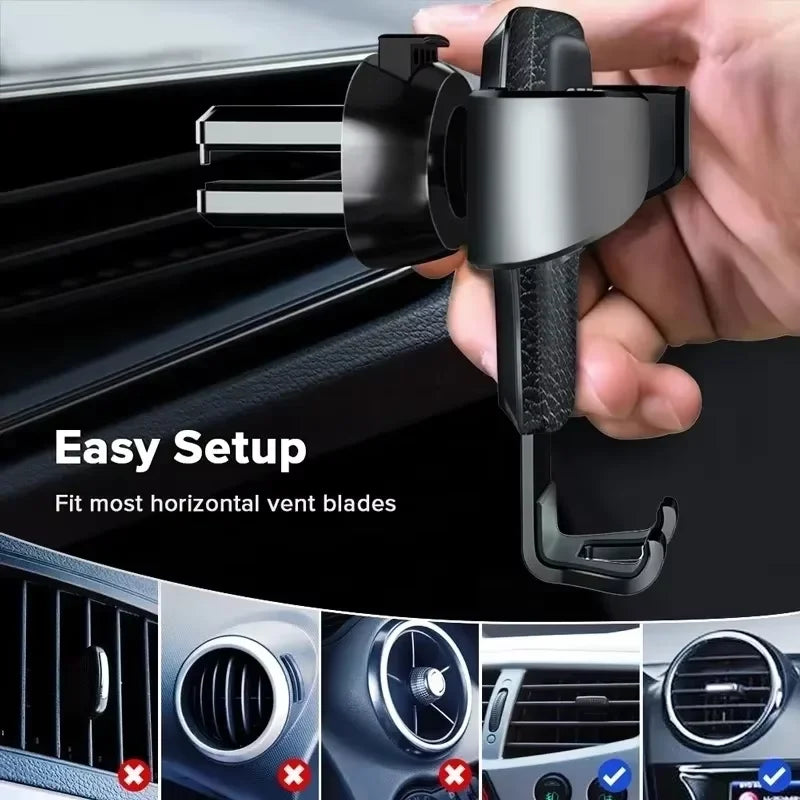 Gravity Car Phone Holder – Air Vent Mount for 4.7–6.5" Phones Car Phone Mount PRIMED