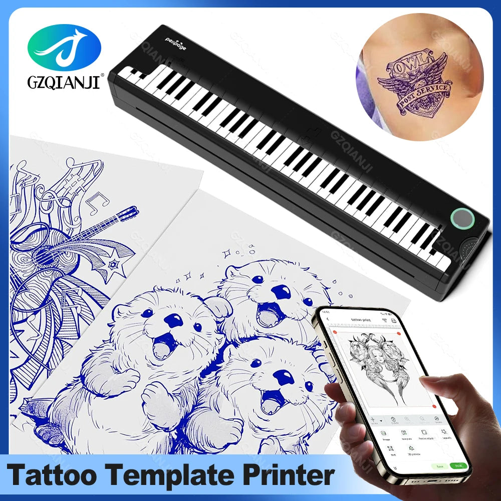 PeriPage P90 Pino Wireless A4 Tattoo Stencil Thermal Printer Tattoo Stencil Printer PRIMED