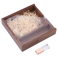 Custom Logo Wooden USB Flash Drive Box – Wedding Gift 4–128GB USB Flash Drive PRIMED Walnut box A 4GB CN