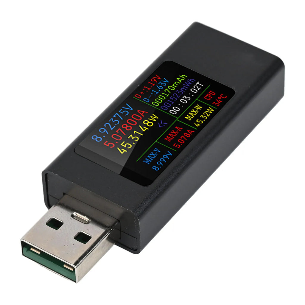 USB-A Tester KWS-MX23 | 1.06" IPS Display, 0–12A, 0–360W USB Power Tester PRIMED